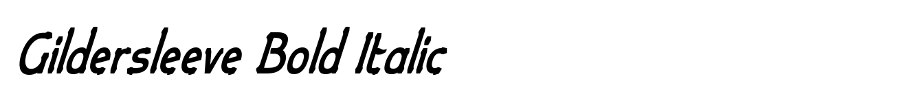 Gildersleeve Bold Italic image